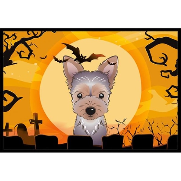 Carolines Treasures BB1790JMAT Halloween Yorkie Puppy Indoor & Outdoor Mat; 24 x 36 in. BB1790JMAT - main